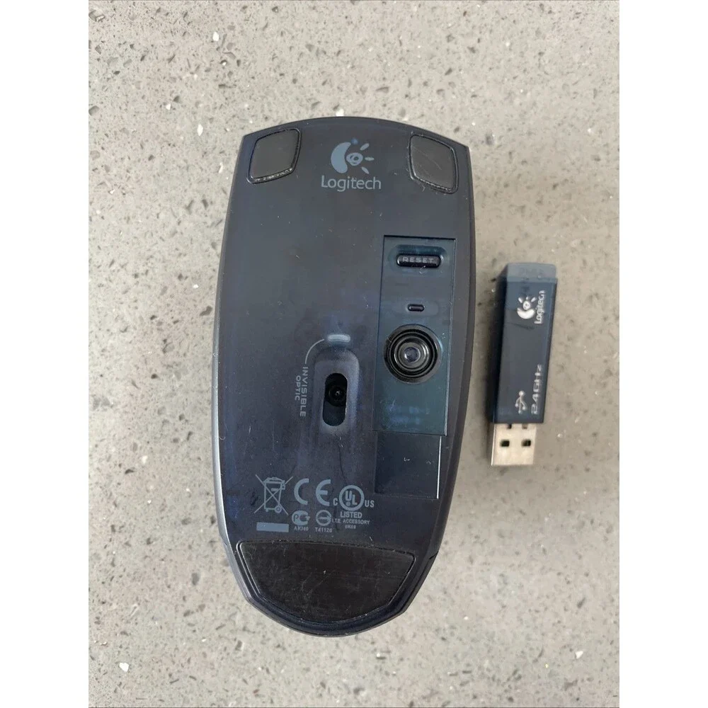 Logitech V200 M-RBK93B Blue Wireless Mouse & USB Dongle Receiver 2.4ghz tested